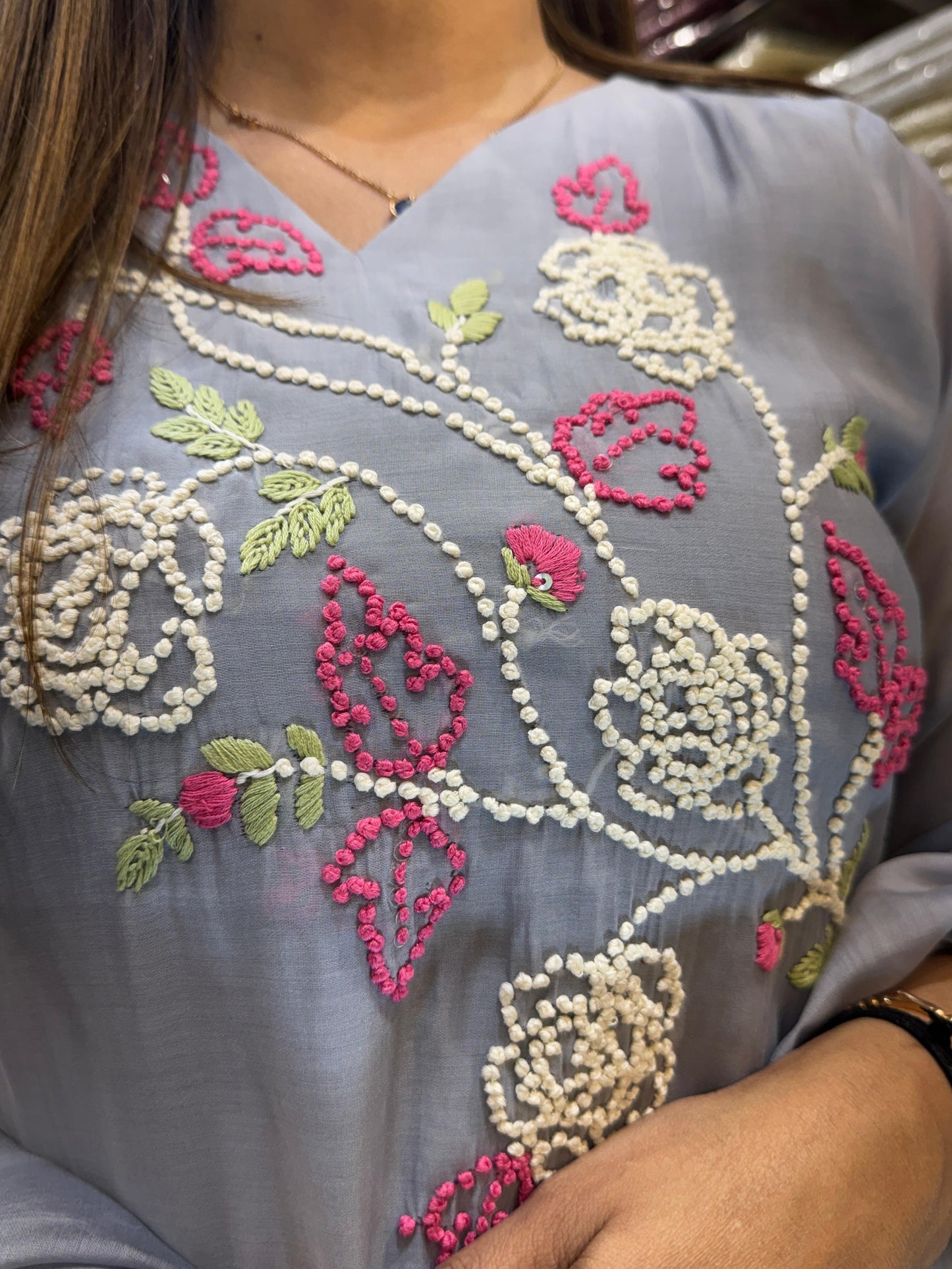 Mull Chanderi Pastle Blue 3pc Set