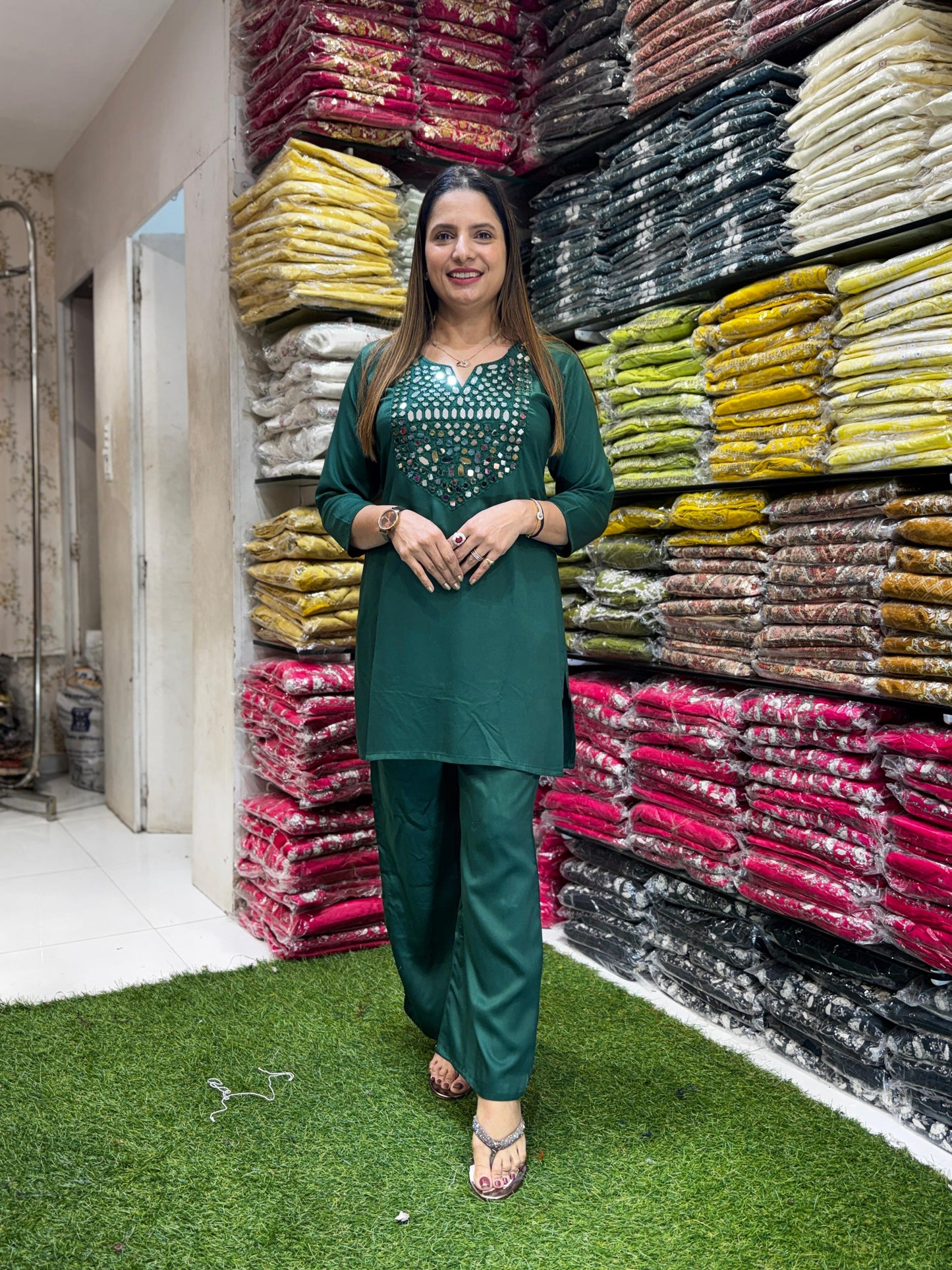 Gaji Silk Green 2pc Set