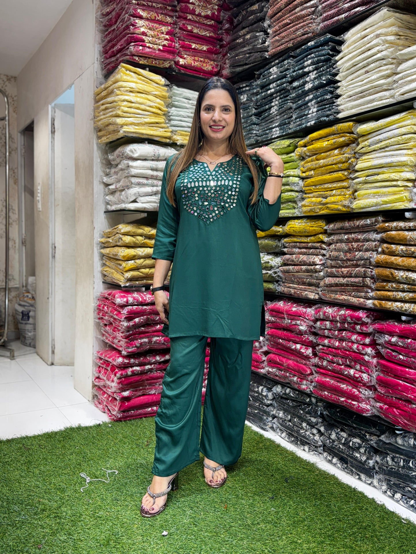 Gaji Silk Green 2pc Set