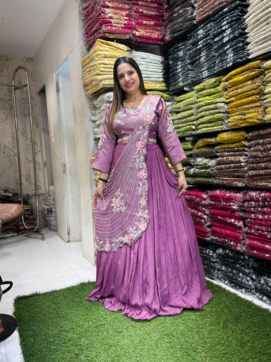 Simmer Tissue Purple 3pc Set Drep Style