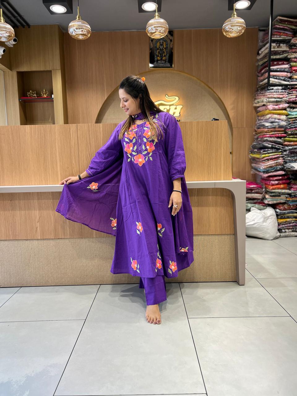 Cotton Purple 3pc Set