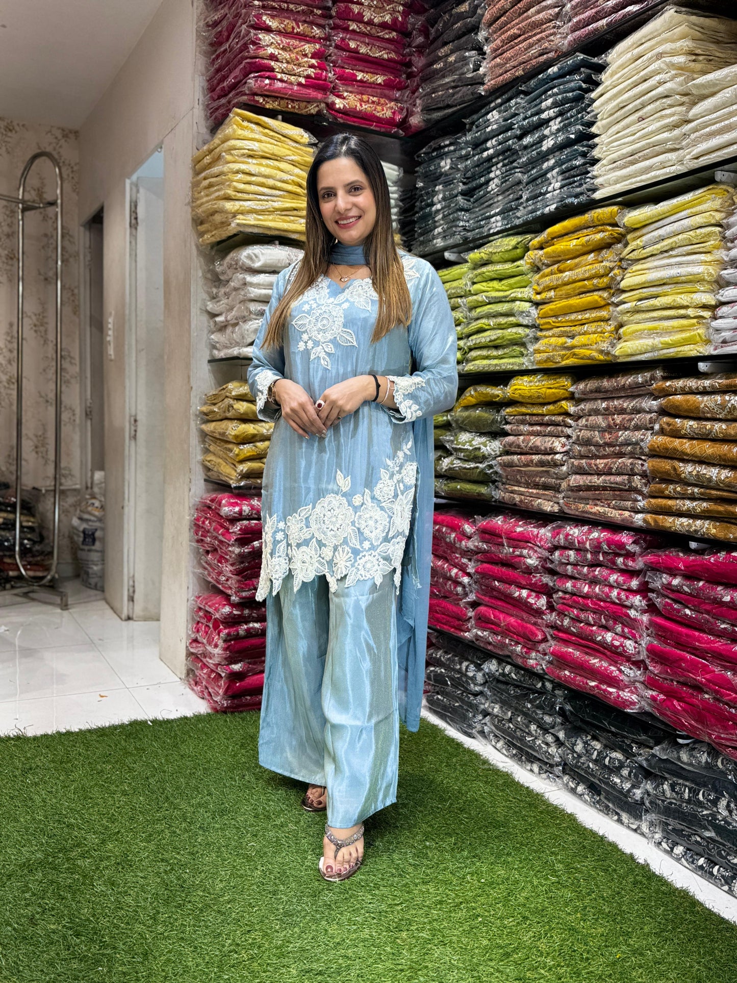 Simmer Tissue Sky Blue 3pc Set