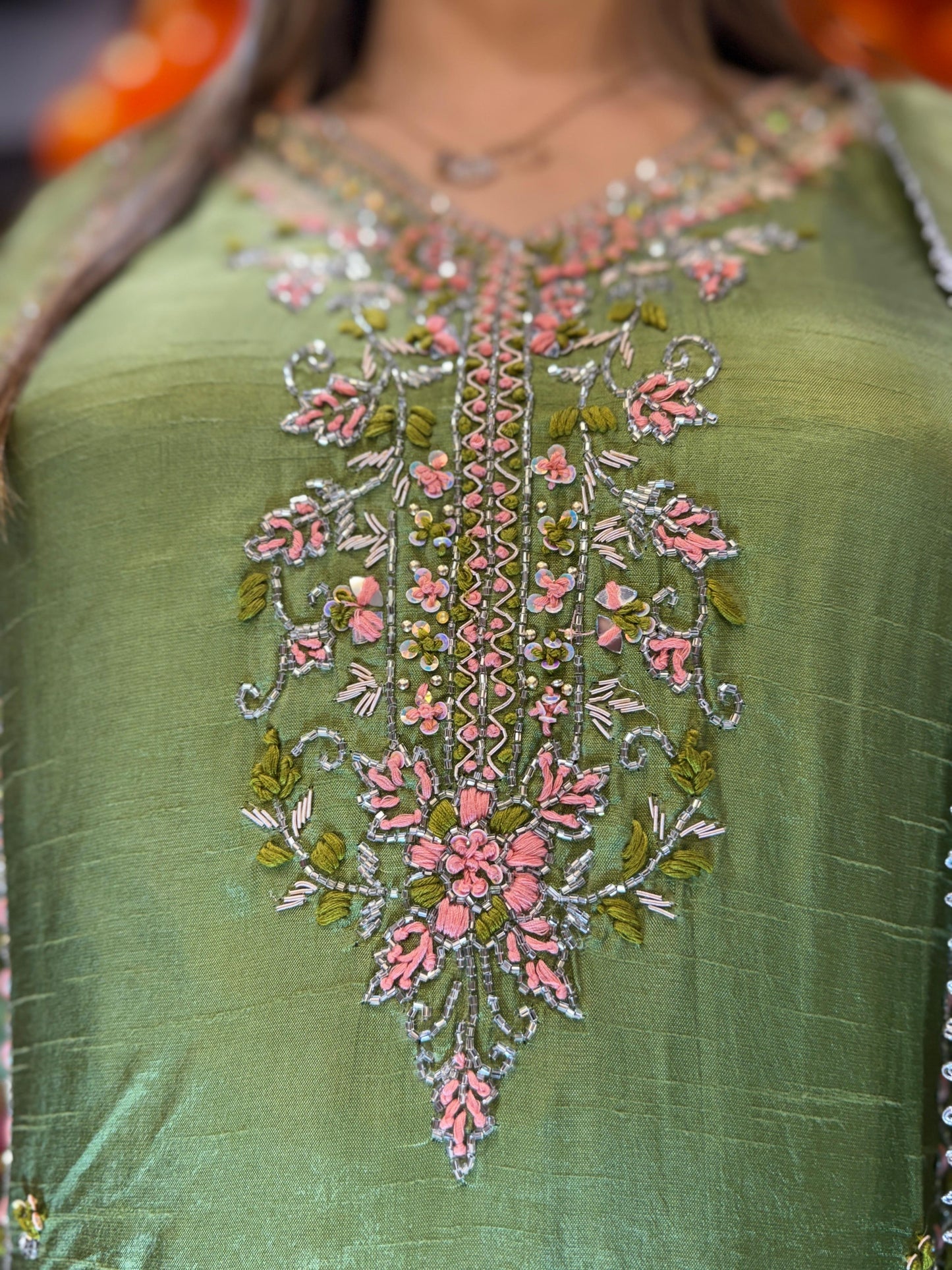 Dola Silk Mahendi Green 3pc Set
