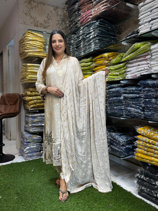 Tissu jaquard Ivory 3pc Set