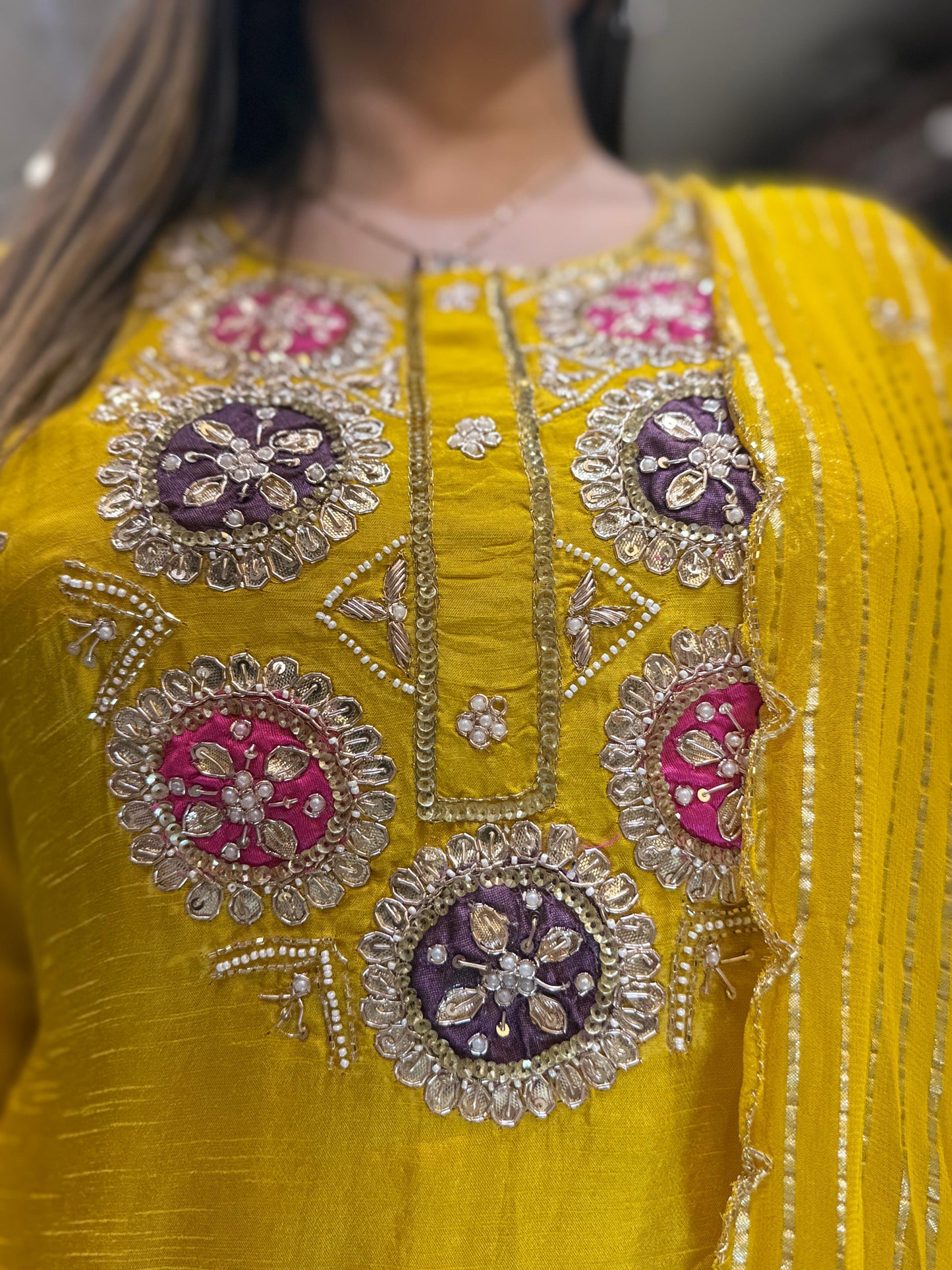 Dola Silk Yellow 3pc Set