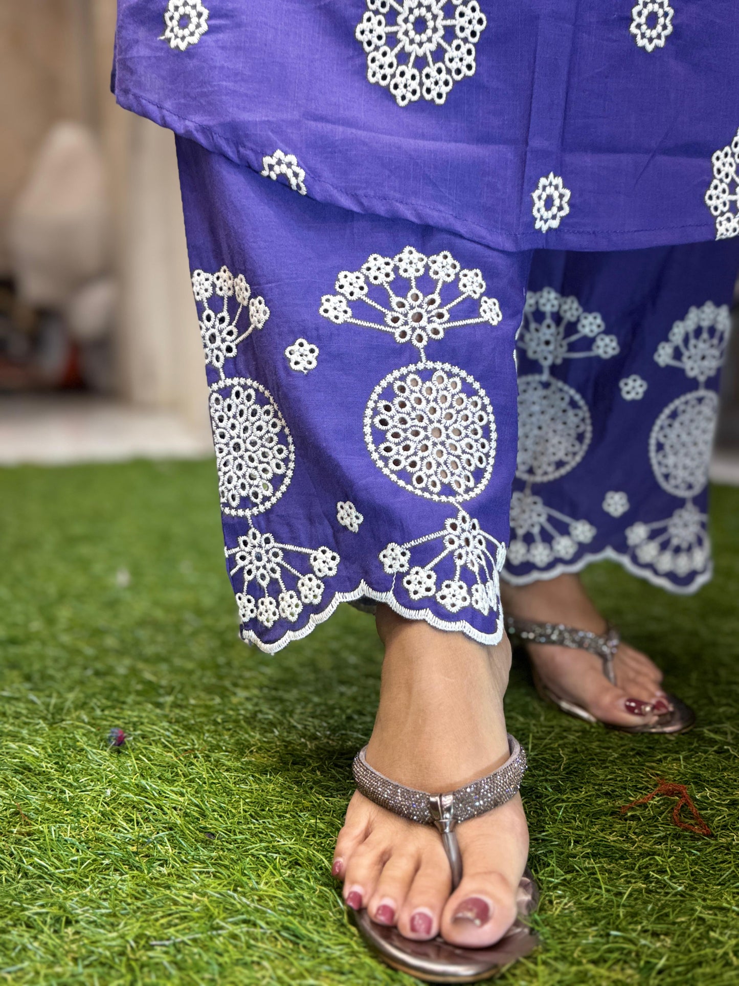 Slub Cotton Purple 2pc Set