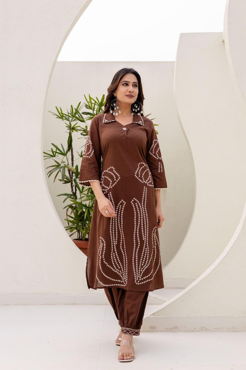 Cotton Brown 3pc Set