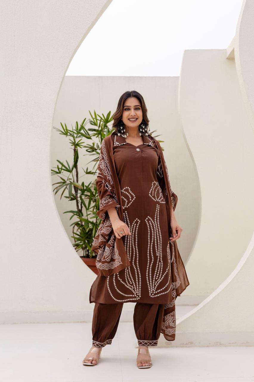 Cotton Brown 3pc Set