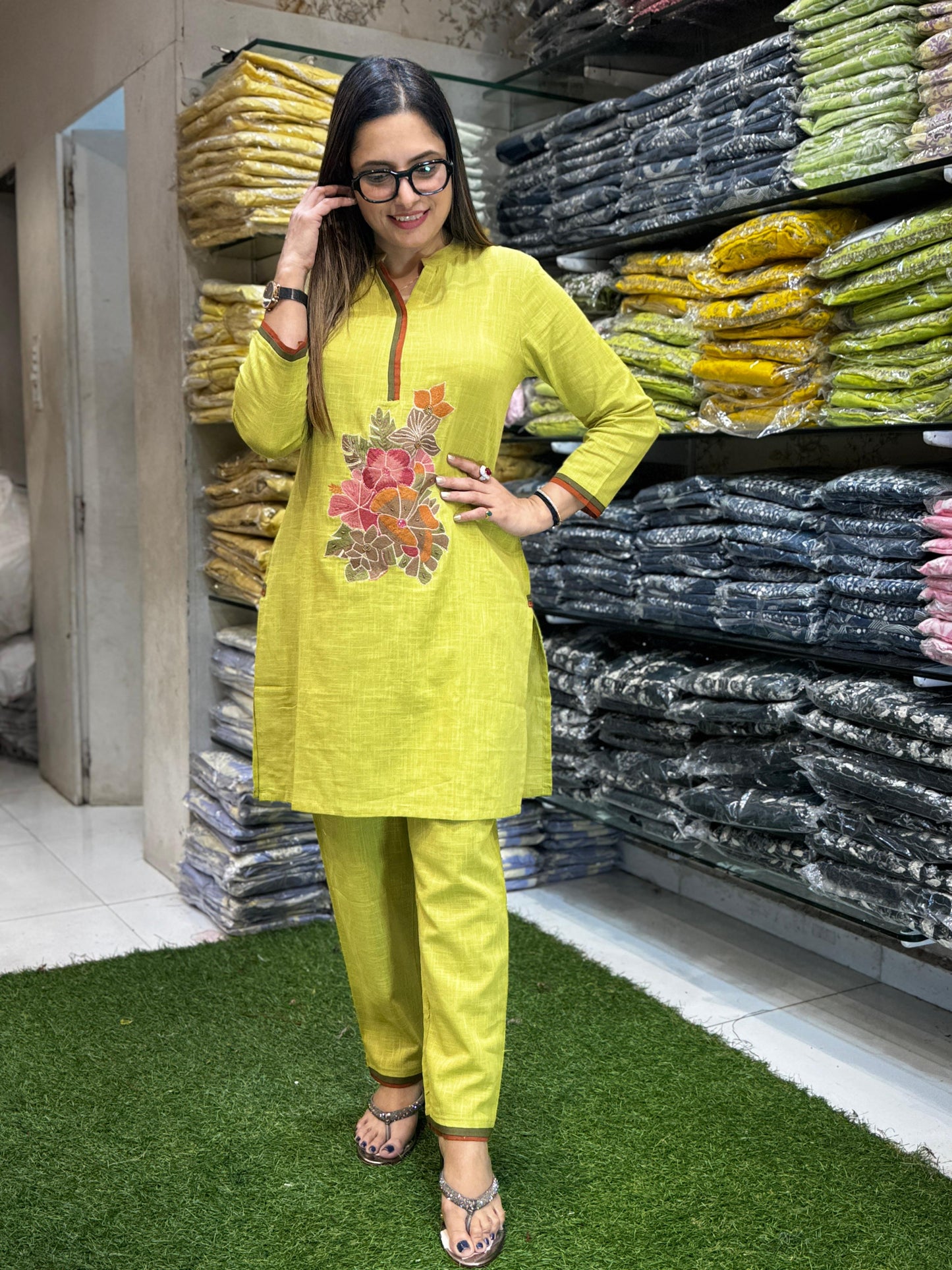 Linen Cotton Green 2pc Set