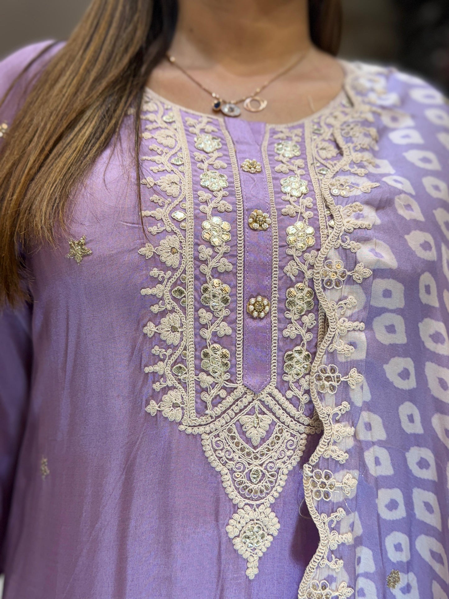 Muslin Lylac Purple 3pc Set