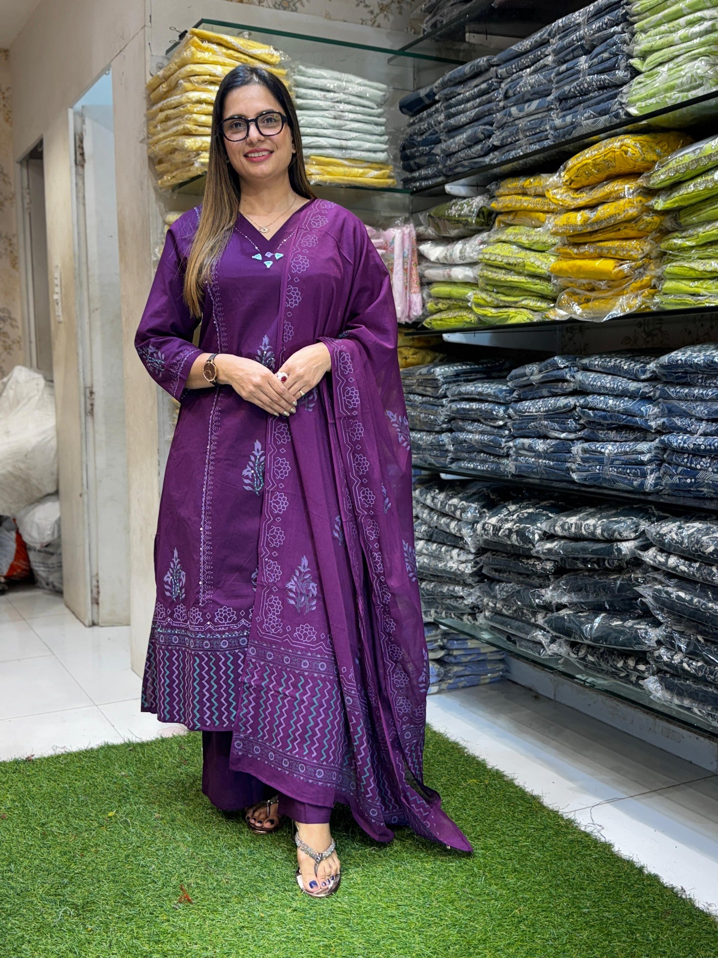 Sluv Cotton Dark Purple 3pc Set