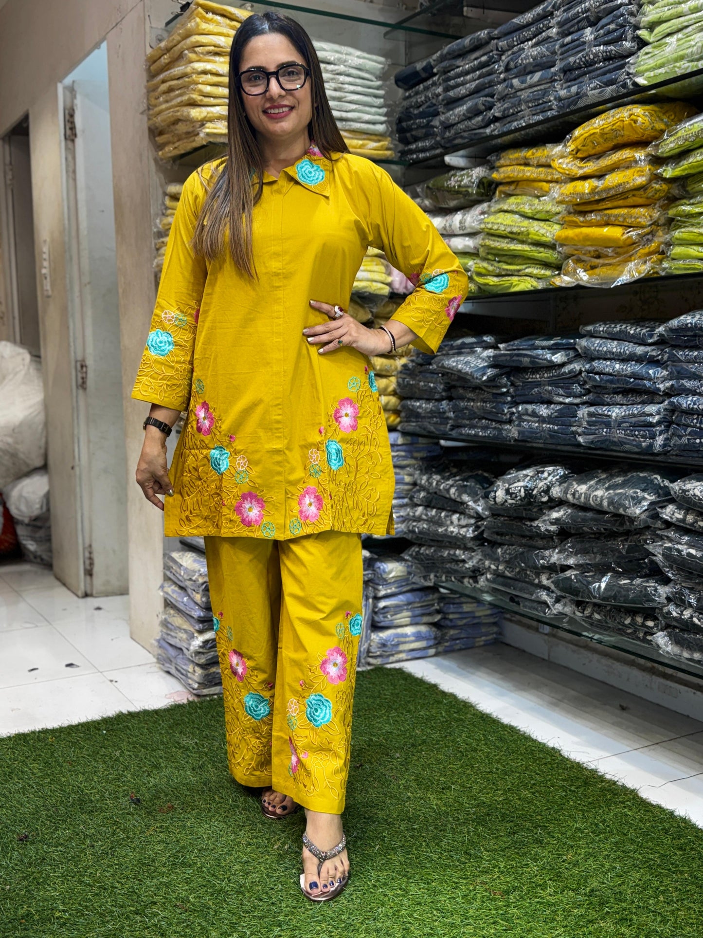 Pure Sluv Cotton Yellow 2pc Set