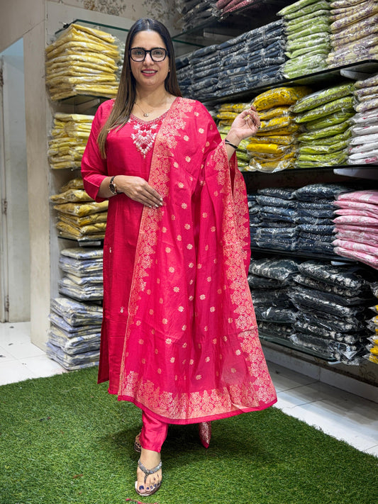 Dola Silk Red 3pc Set