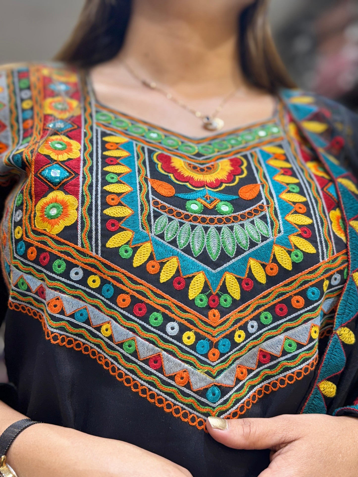 Cotton Silk Black Farsi Salwar 3pc Set