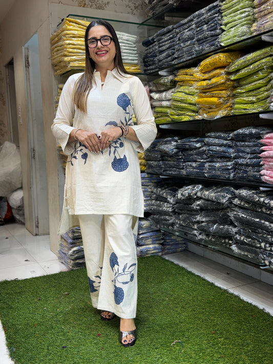 Flex Cotton White 2pc Set