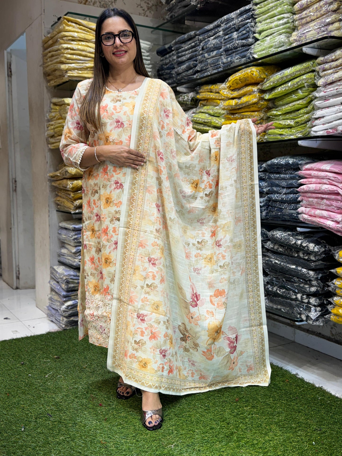 Linen Light Yellow 3pc Set