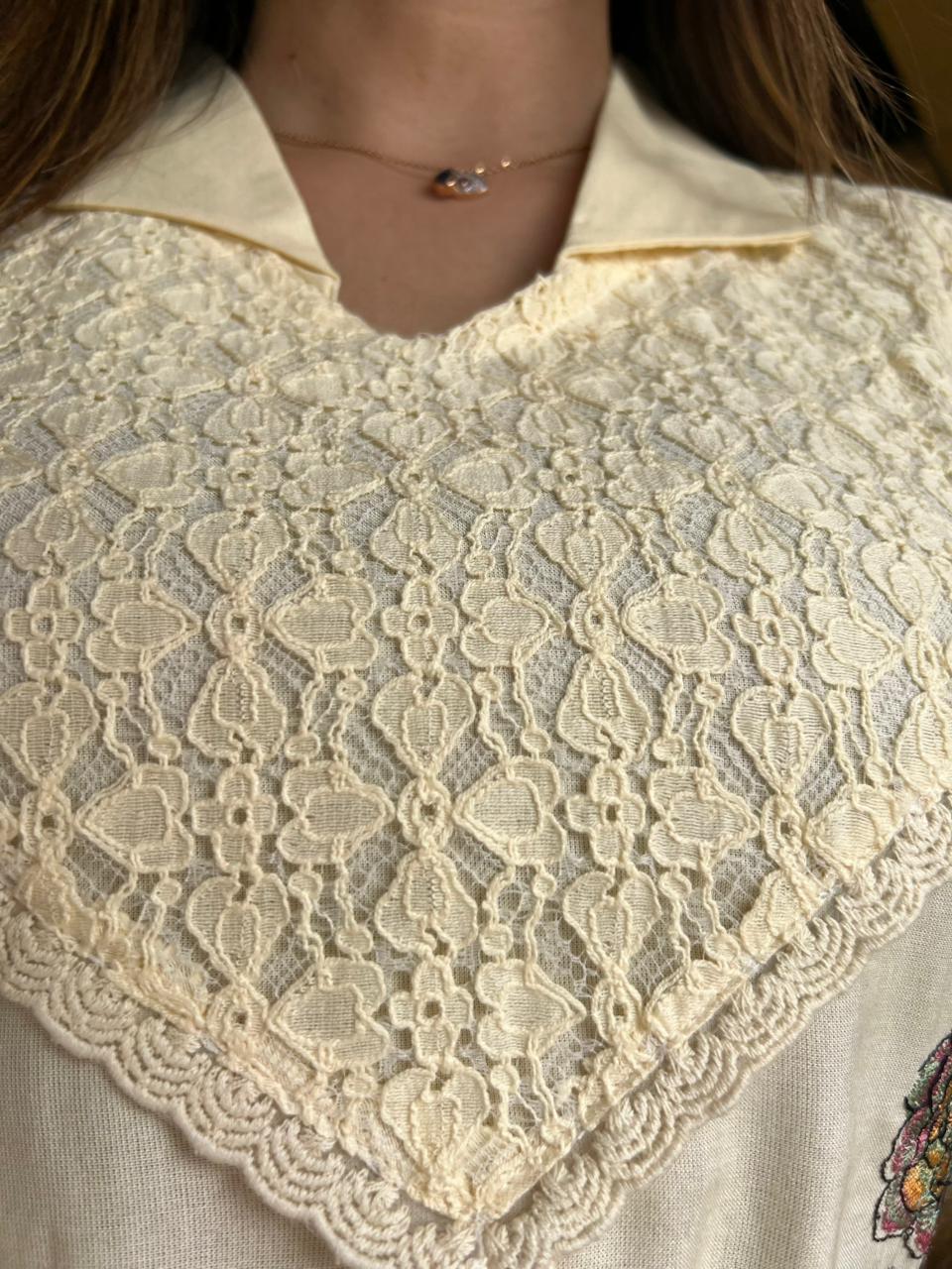 German Rayon Off White 2pc Set