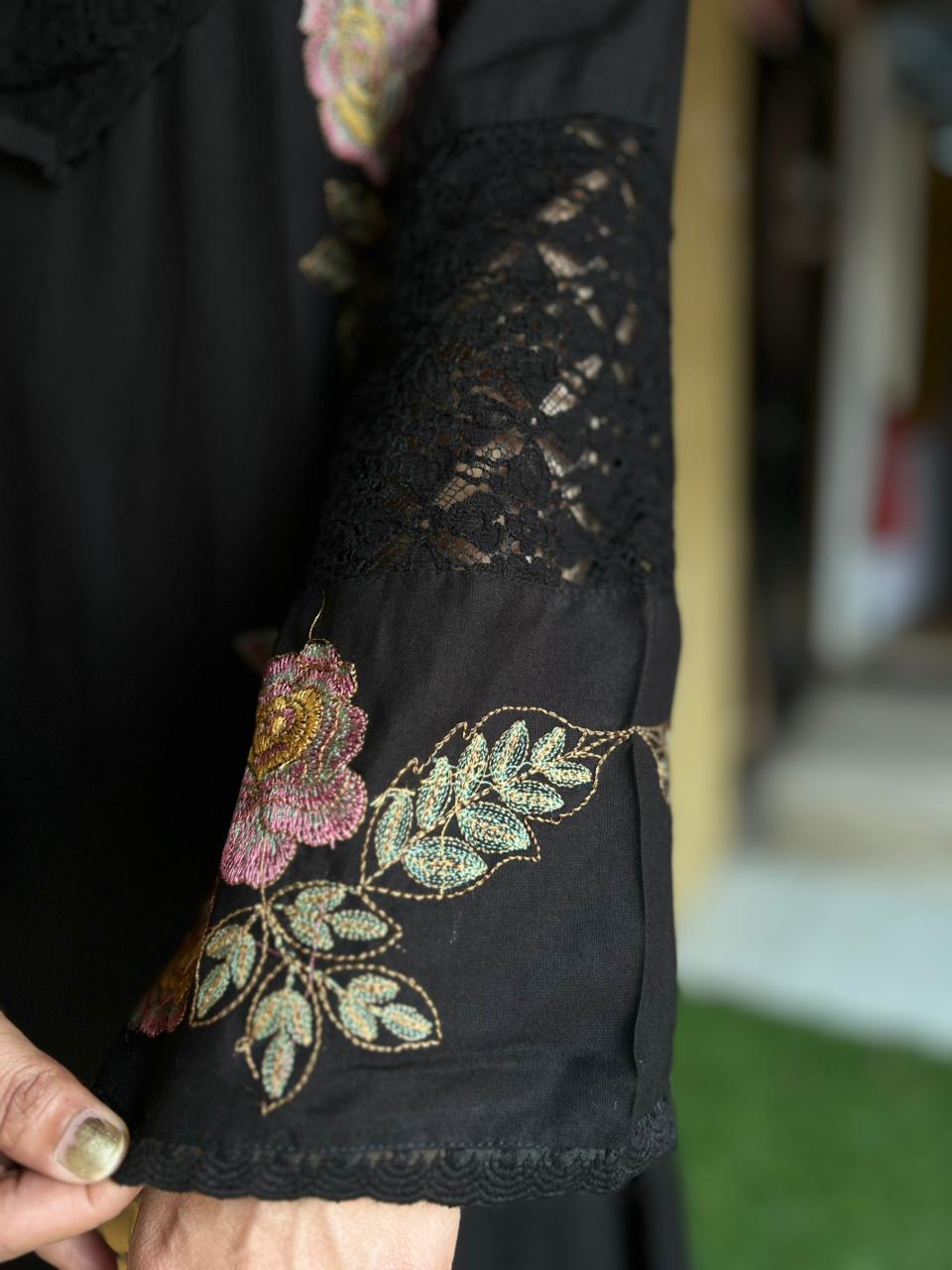 German Rayon Black 2pc Set