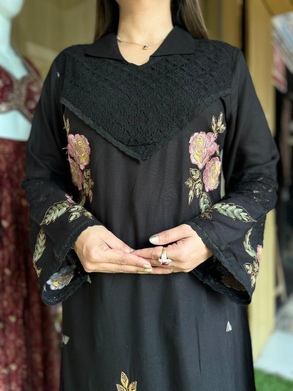 German Rayon Black 2pc Set