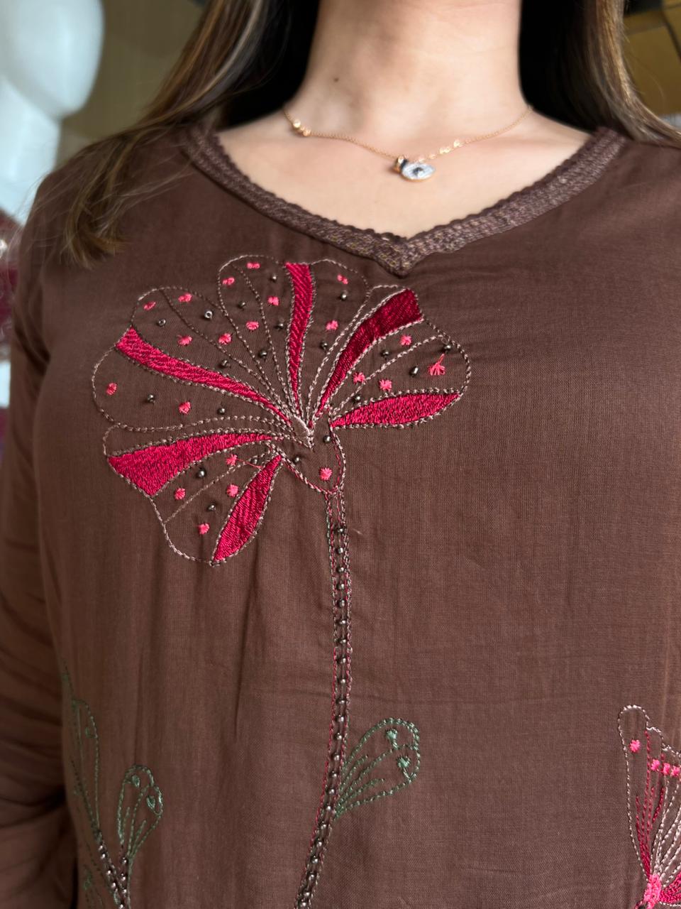 Mull Cotton Brown 3pc Set