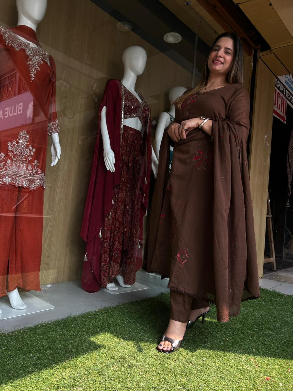 Mull Cotton Brown 3pc Set