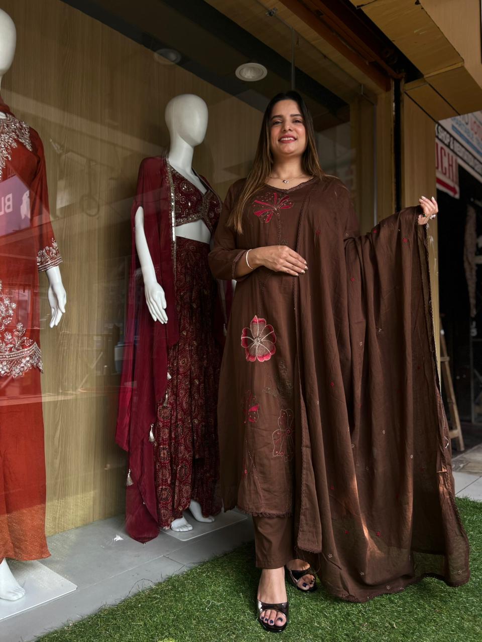 Mull Cotton Brown 3pc Set