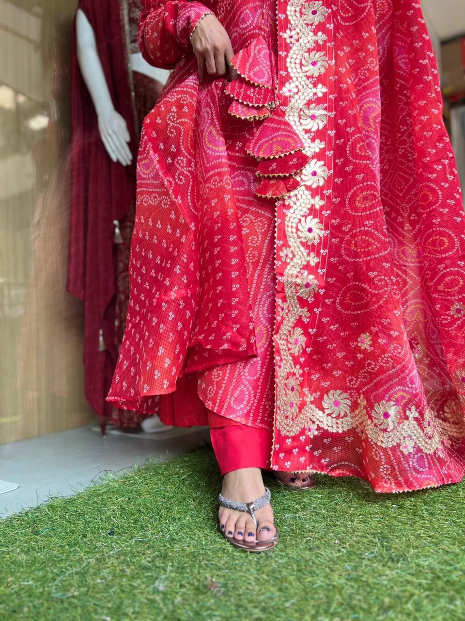 Kota Doria Red 3pc Set