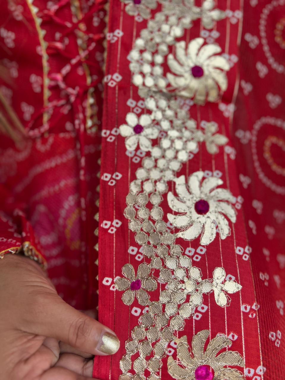 Kota Doria Red 3pc Set