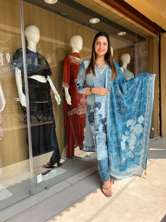 Pure Crep Blue 3pc Set