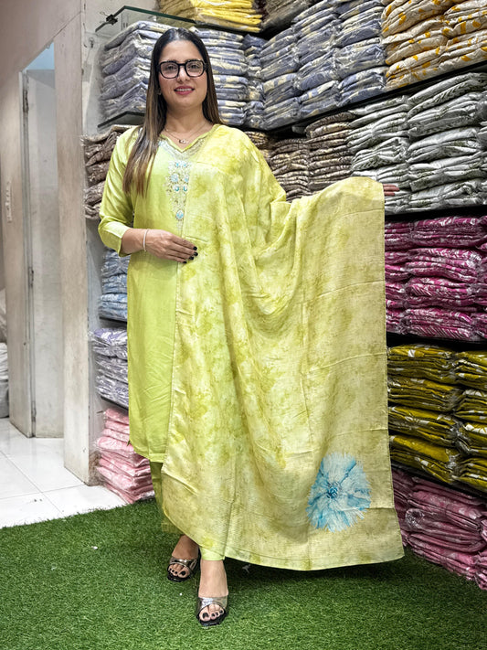 Russian Silk Green 3pc Set