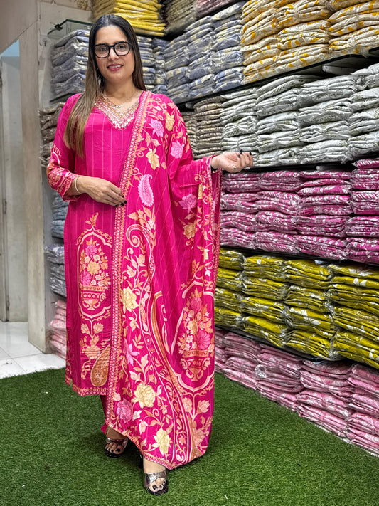 Crep Rani Pink 3pc Set