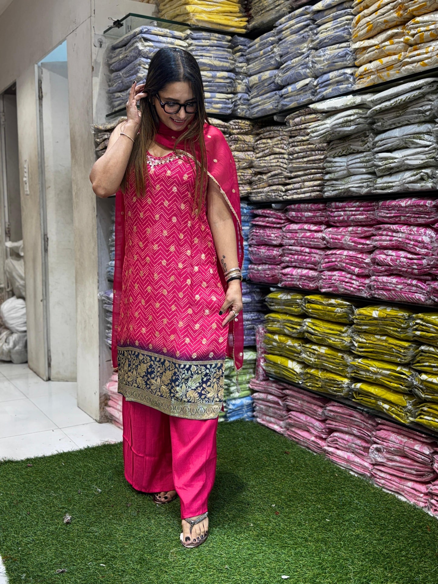 Crep Rani Pink 3pc Set