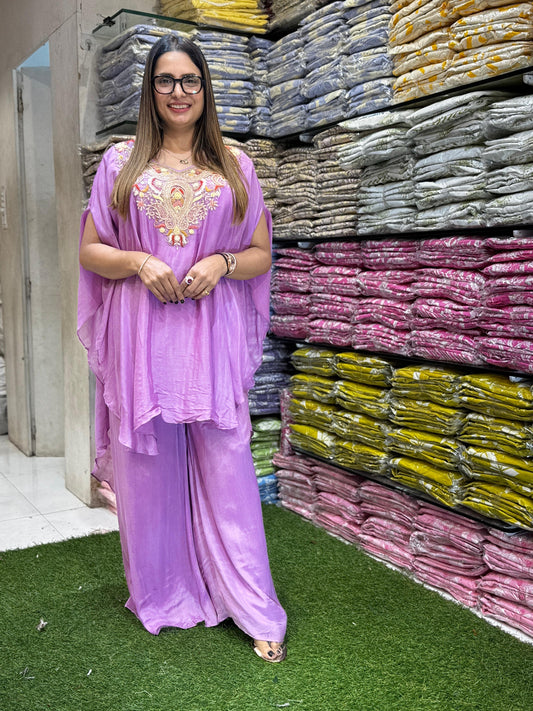 Chinon Purple Kaftan 2pc Set