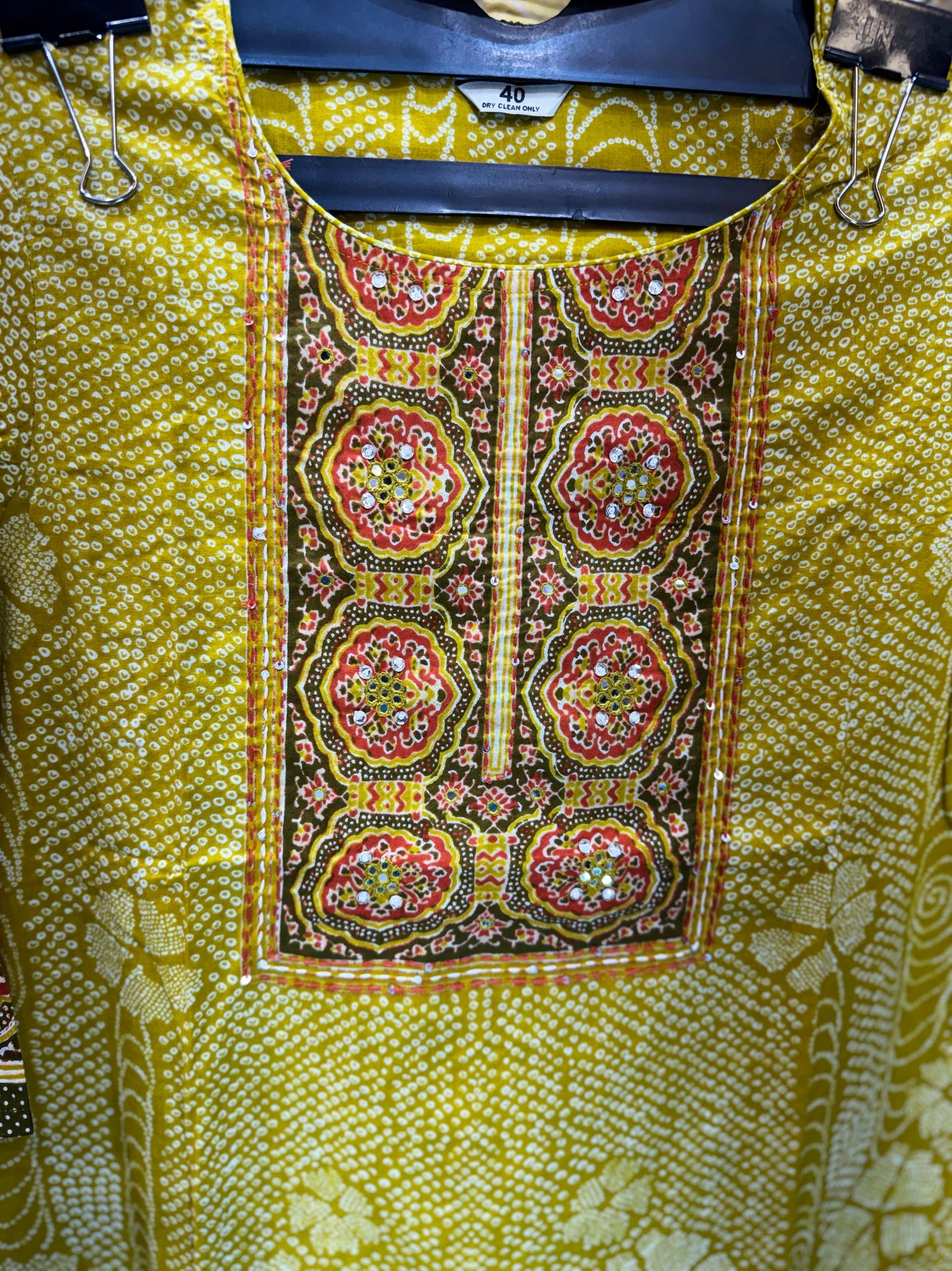 Jaipuri Cotton Mustard Yellow 3pc Set