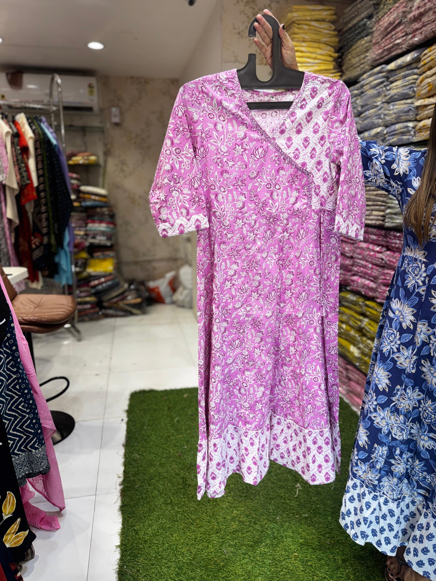 Jaipuri Cotton Pink Midi