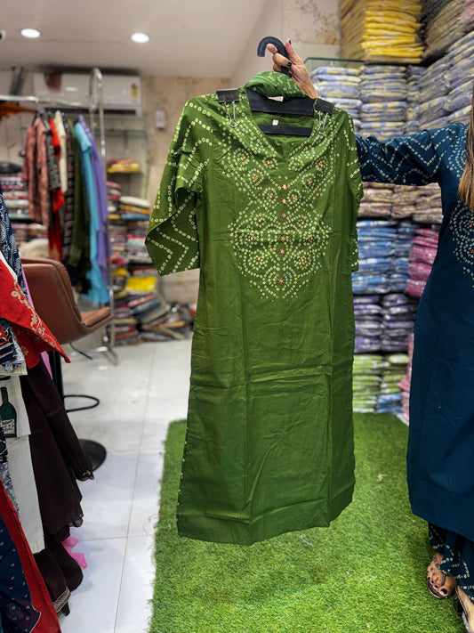 Jaipuri Cotton Green 3pc Set