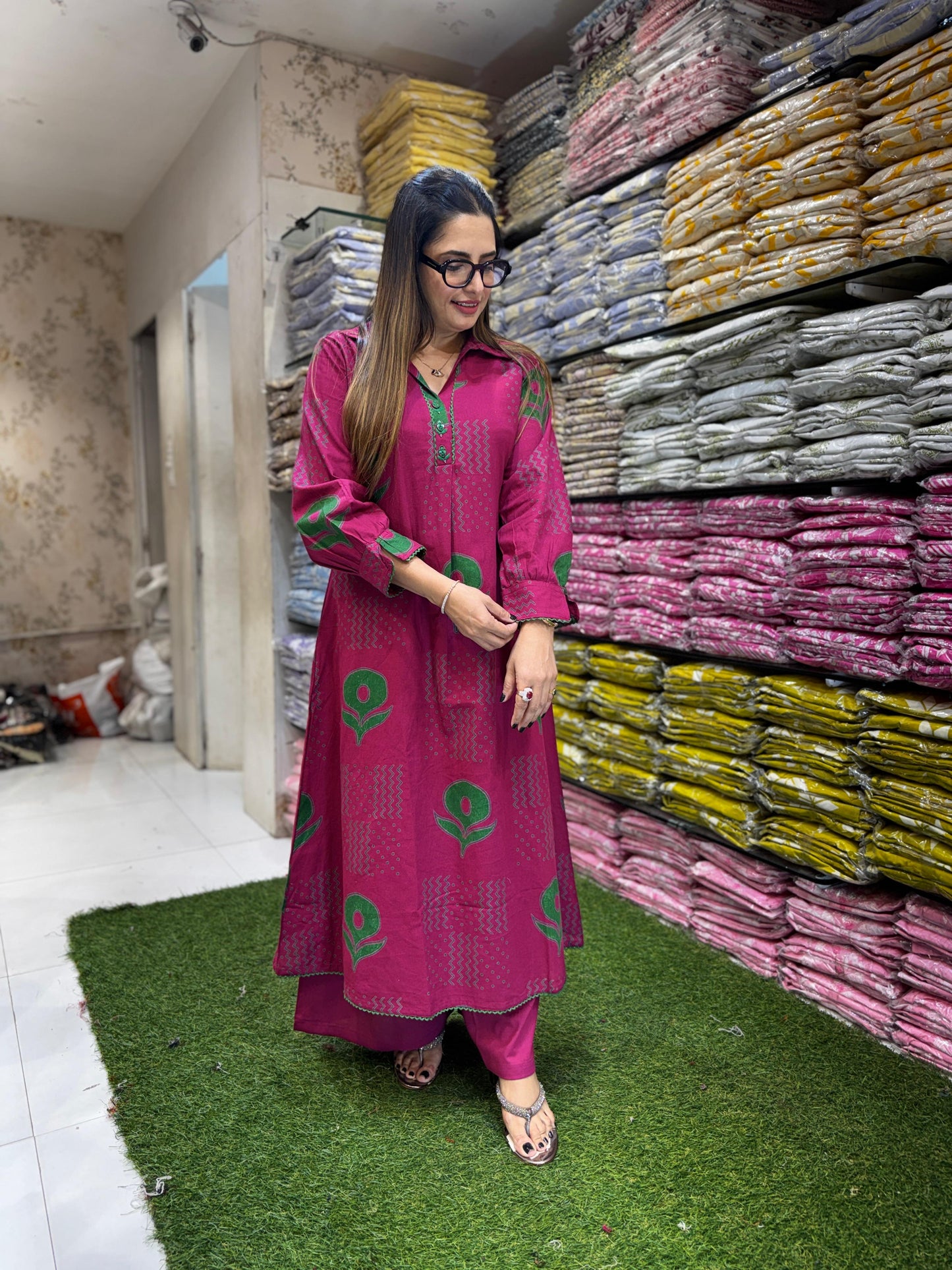 Linen Flex Mazenta 2pc Set