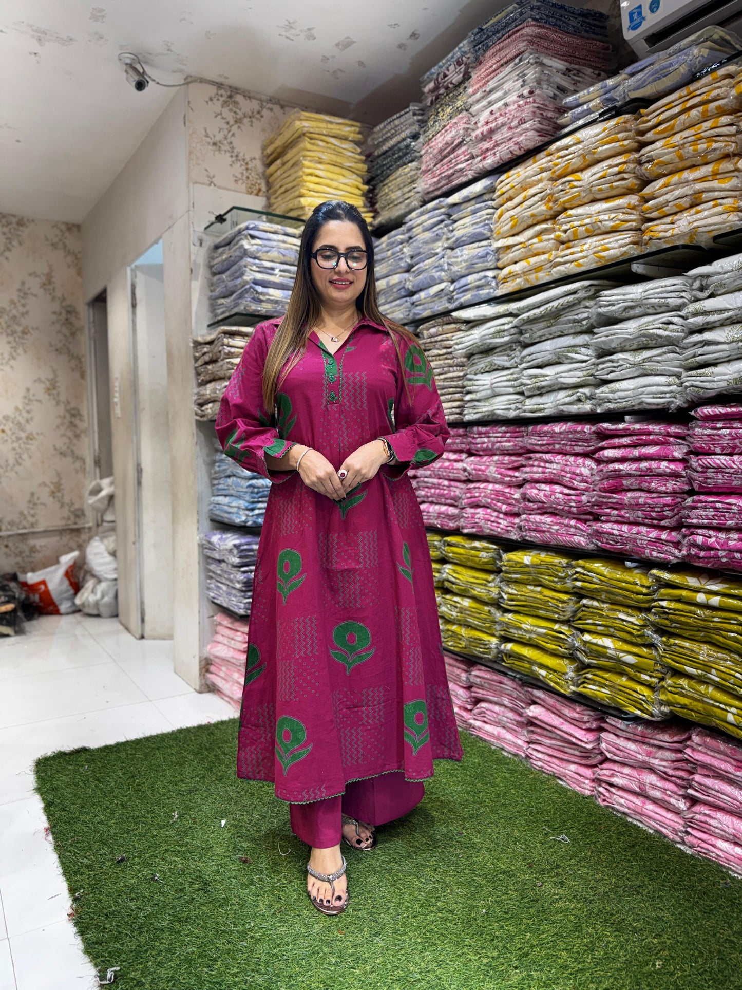 Linen Flex Mazenta 2pc Set