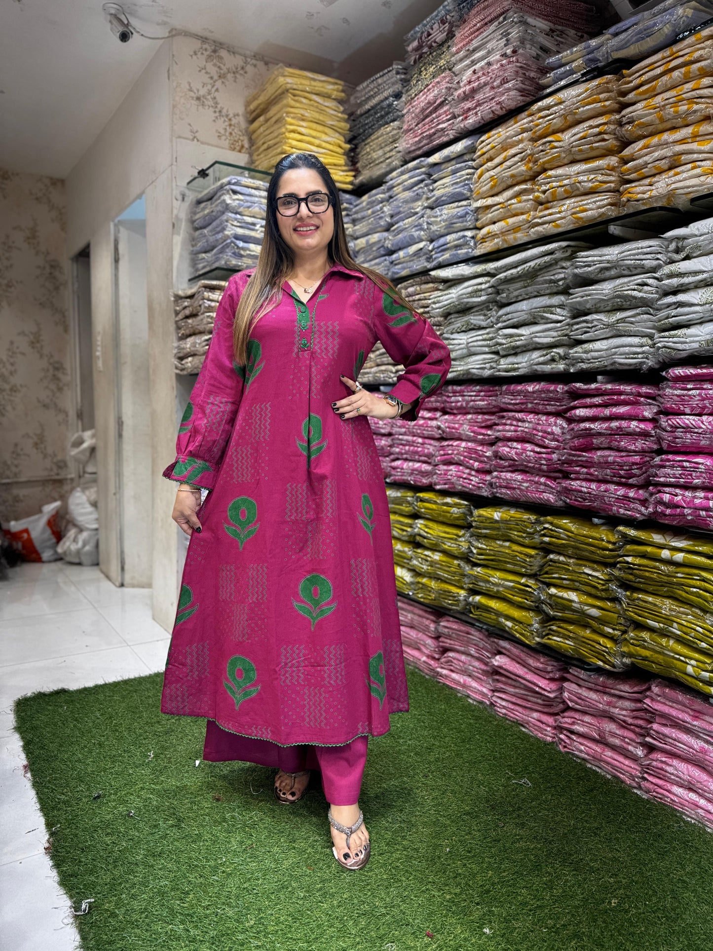 Linen Flex Mazenta 2pc Set