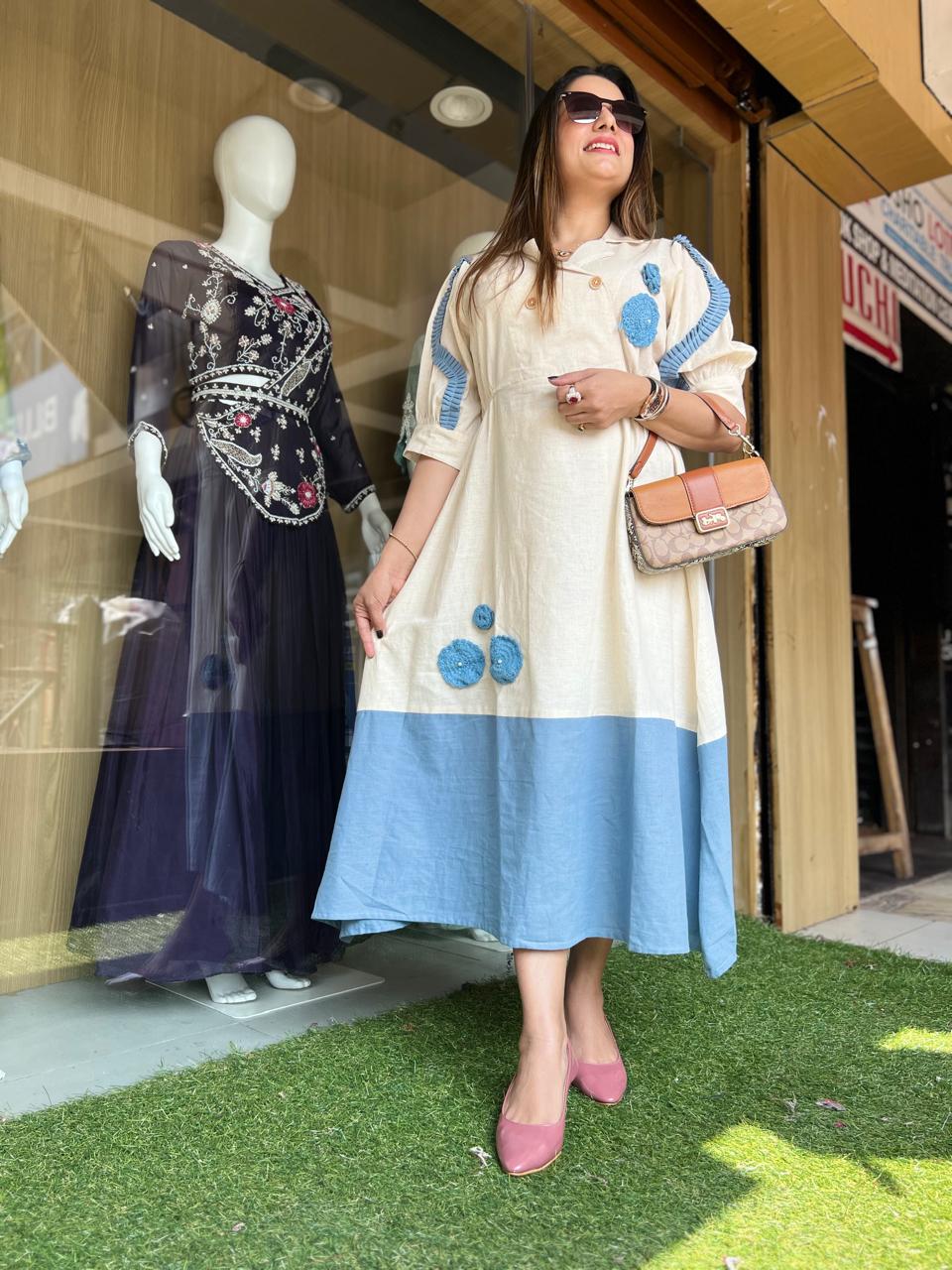 Pure Flex Cotton Off White Midi