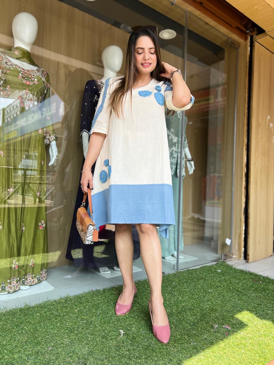 Pure Flex Cotton Off White Midi