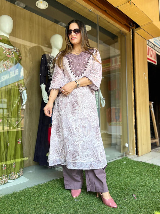 Mull Cotton Purple 2pc Set