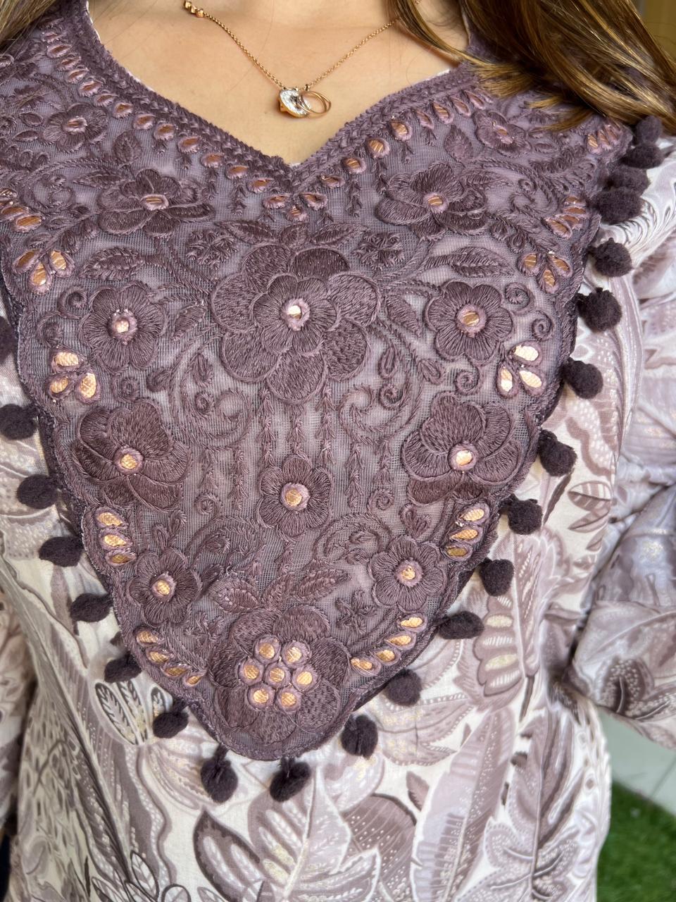 Mull Cotton Purple 2pc Set