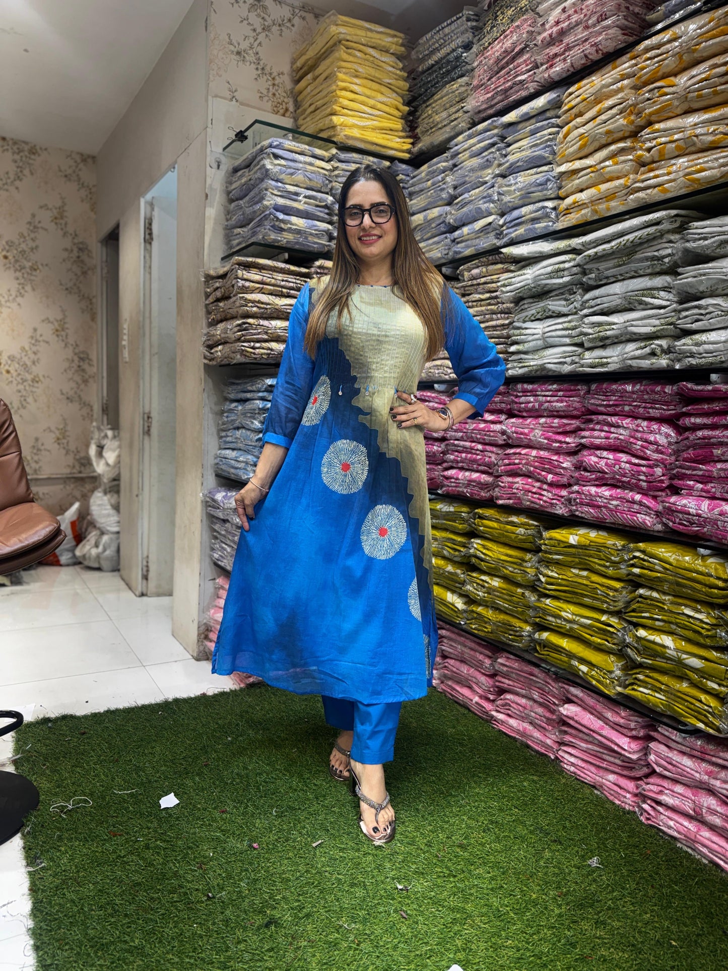 Pure Mull Cotton Blue 2pc Set