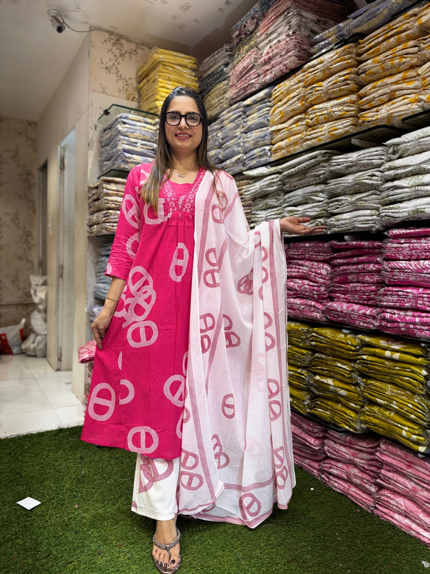 Pure Cotton Pink 3pc Set