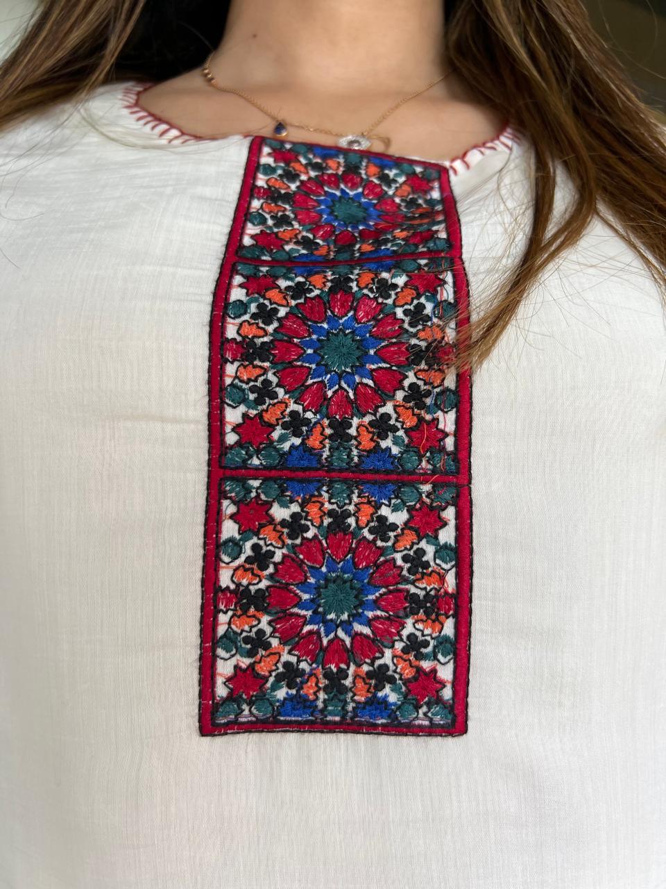 Mull Chanderi Off White 2pc Set