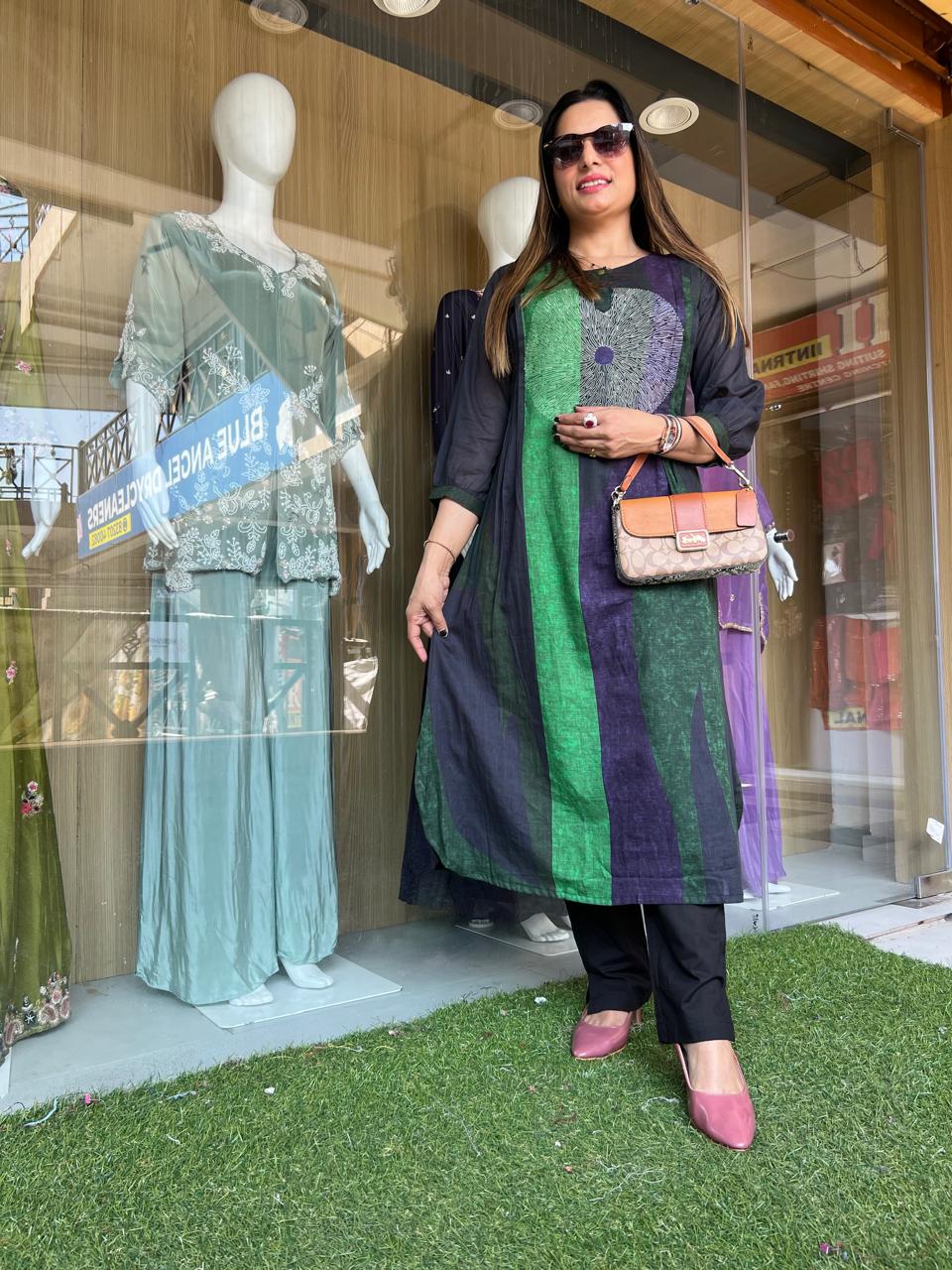 Pure Mull Cotton Green 2pc Set