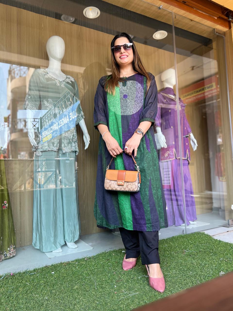 Pure Mull Cotton Green 2pc Set