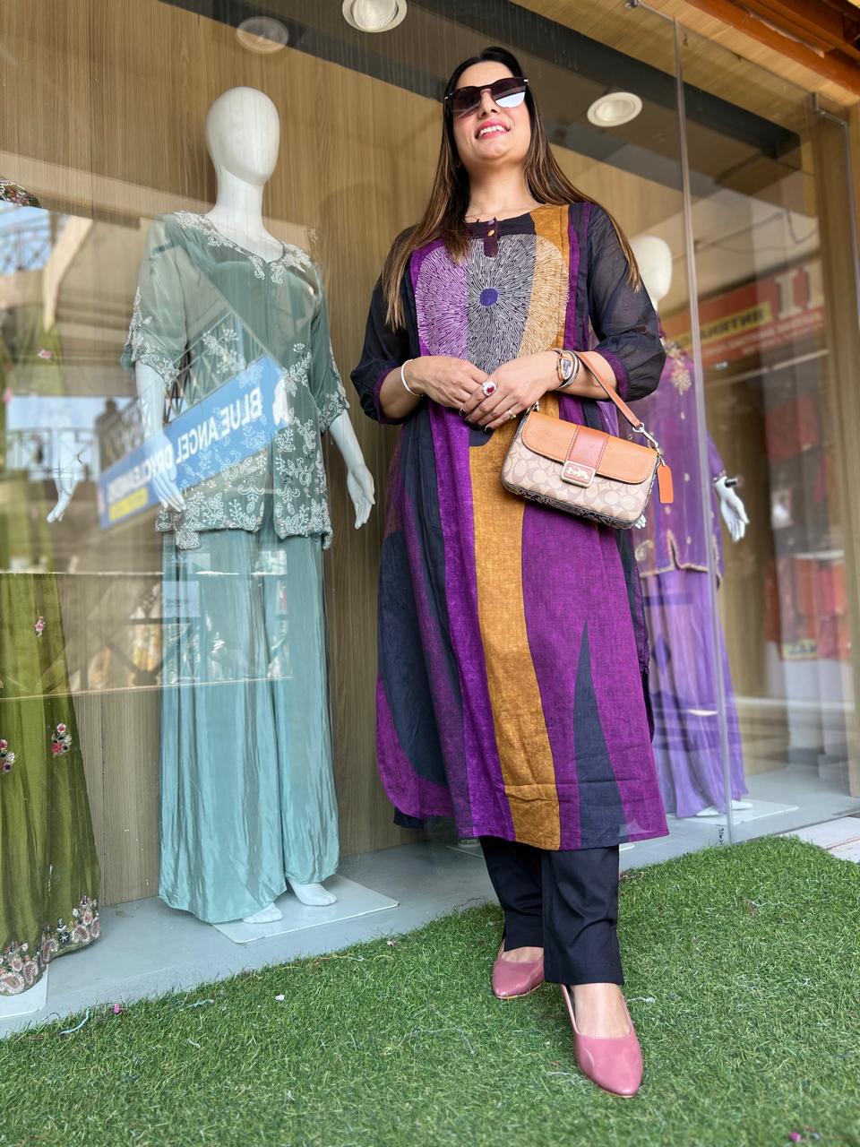 Pure Mull Cotton Purple 2pc Set