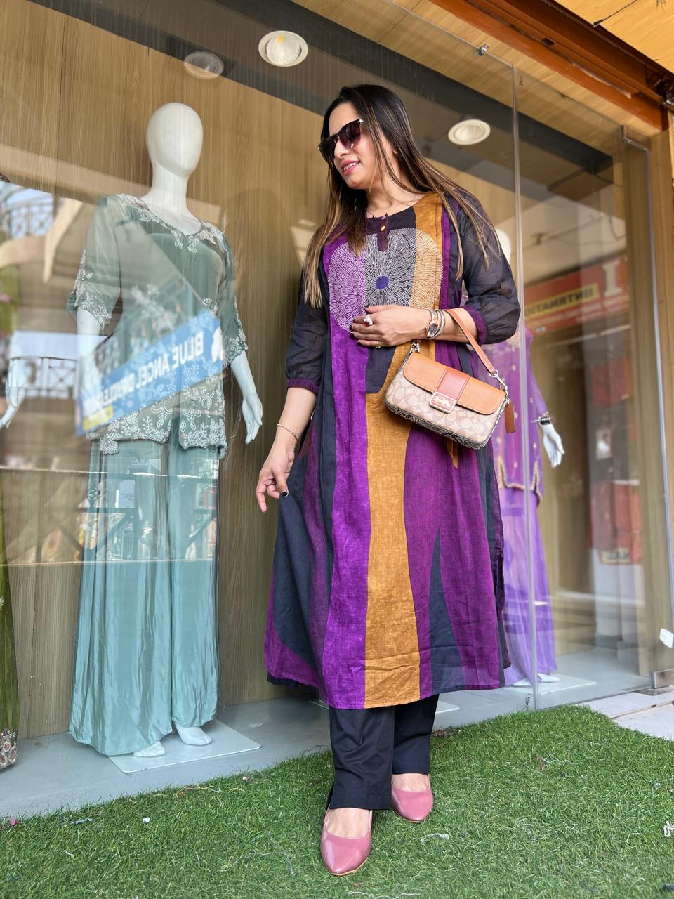 Pure Mull Cotton Purple 2pc Set